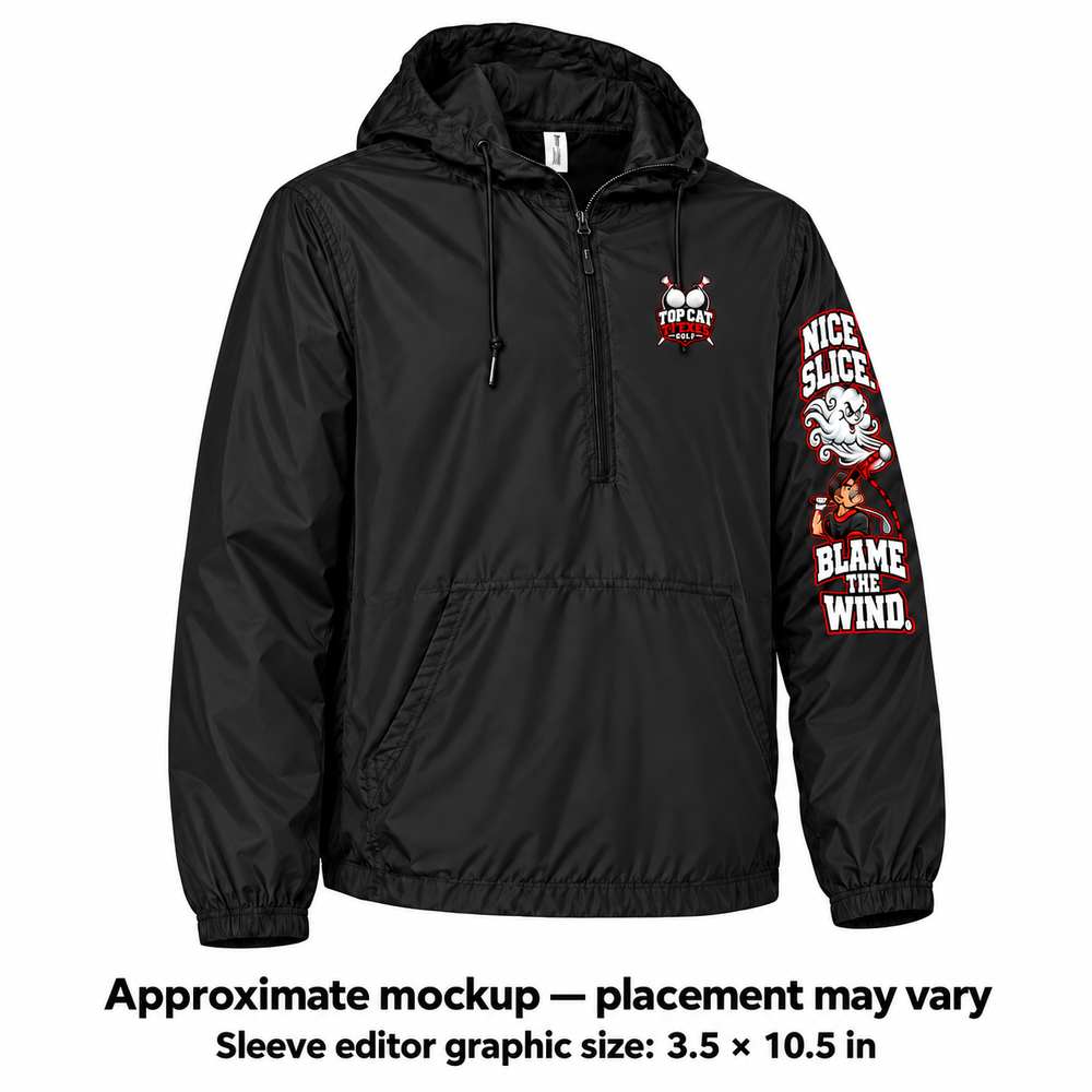 Top Cat Ti-Tees Golf Windbreaker — Nice Slice, Blame the Wind